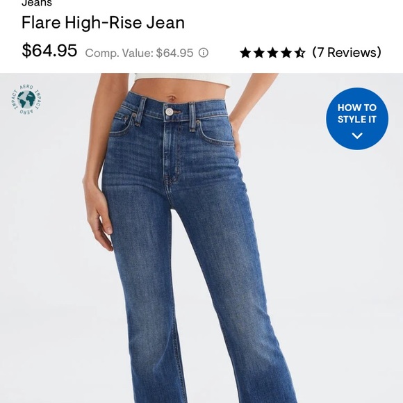 Aeropostale Boyfriend Flare Jeans - Picture 3 of 3